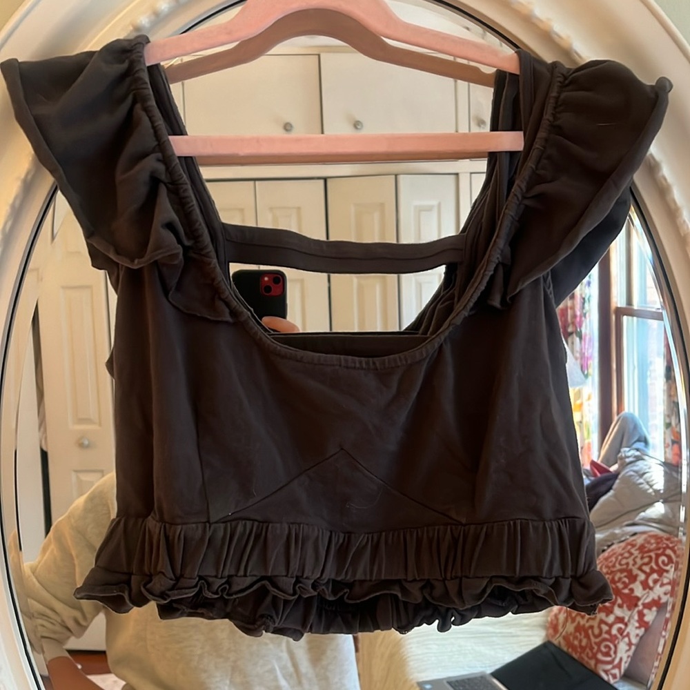 Anthropologie Crop Top With Open Back